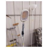 Adjustable White Floor Lamp with Magnifier