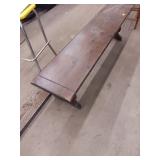 Rustic Wooden Bench with Angled Legs