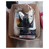 Irons and Miscellaneous Items in Box