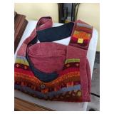 Colorful Knit Fabric Shoulder Bag