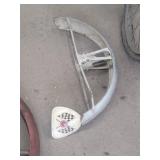 Vintage Bicycle Metal Fender with Plaque