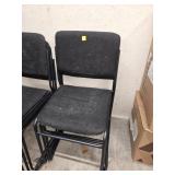 4 Black Metal Frame Chairs