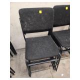 4x bidï¿½ Black Metal Frame Chairs