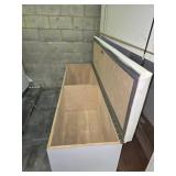 White Wooden Storage Bench with Padded Lid