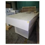 White Rolling Display Piece on Casters