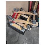 Four Wooden Furniture Dollies