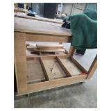 Wooden Table Cart on Casters