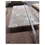 Pallet of White Sheets & Vinyl J Trim