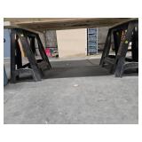 Black Plastic Sawhorse Set