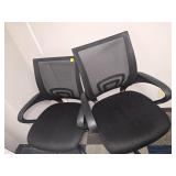 2x bid Black Mesh Office Chairs