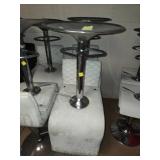 4 White Adjustable Bar Stools