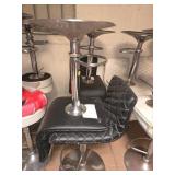 4 Adjustable Bar Stools with Chrome Base