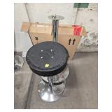 Black Bar Stool and Table Set