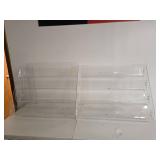 Two Clear Acrylic Display Racks