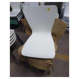 4 Modern White Chairs
