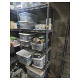 Black Plastic Shelf Unit Without Contents