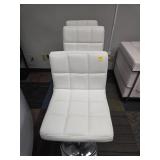 3x bid White Adjustable Swivel Chairs