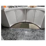 Curved White Cabinet with Storage