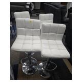 4x bid White Adjustable Bar Stools