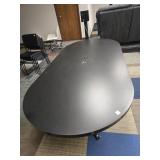 Black Conference Table with Power Ports