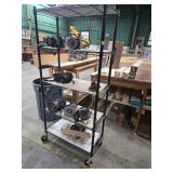 Metal Storage Shelf With Casters