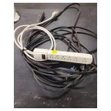 Power Strip Surge Protector With Loose Cables