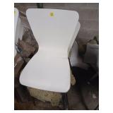 4 White Modern Chairs