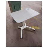 Adjustable White Rolling Table