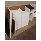 White Laminate Display Shelving Units