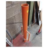 Orange Steel T-Post Driver with Handles