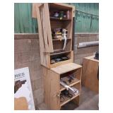 Wooden Two-Part Storage Cabinet