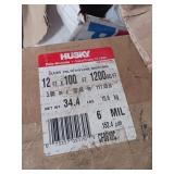 Husky Clear Polyethylene Sheeting 12 ft x 100 ft