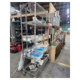 Metal Shelf on Wheels Without Contents