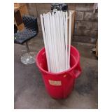 Fluorescent Light Tubes in Red Bin