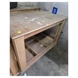Wooden Table Cart Without Contents