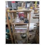 Wooden Shelf Unit With Contents