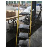 Yellow Metal Ladder with Four Steps