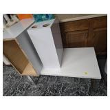 White Table With Dual Pedestals