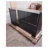 Black and Glass Showcase 18x38x70 Inches