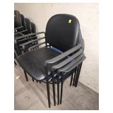 4xbid Stacking Black Office Chairs