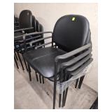 4 Black Stackable Chairs