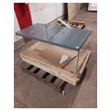 Glass Leg Table with Modern Design