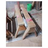 2 TIMES BID Wooden Sawhorses