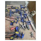 Rolling Table with Assorted Clamps and Tools