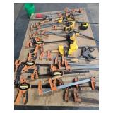 Rolling Table with Assorted Clamps and Tools