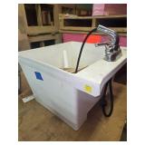 Utility Sink with Faucet and Accessories