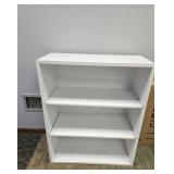 White Wooden Bookshelf with Two Shelves