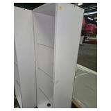 2 White Display Shelving Units