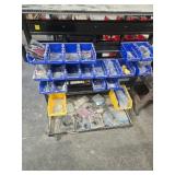 Metal Organizer Cart With Plastic Bins