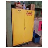 Yellow Fire Cabinet With Contents